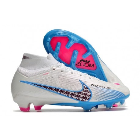 Fotbollsskor Nike Zoom Mercurial Superfly 9 Elite FG Vit Blå