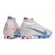 Fotbollsskor Nike Zoom Mercurial Superfly 9 Elite FG Vit Blå