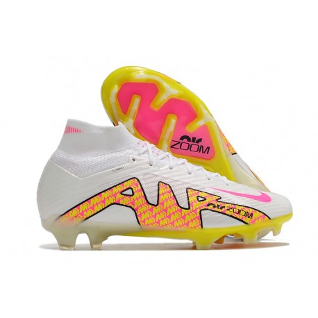 Fotbollsskor Nike Zoom Mercurial Superfly 9 Elite FG Vit Blå Gul