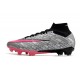 Fotbollsskor Nike Zoom Mercurial Superfly 9 Elite FG Silver Rosa Svart