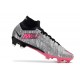 Fotbollsskor Nike Zoom Mercurial Superfly 9 Elite FG Silver Rosa Svart