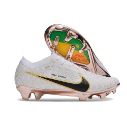 Nike Fotbollsskor Zoom Mercurial Vapor 15 Elite FG Vit Guld Svart