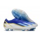 adidas X Crazyfast Snörlösa Elite FG Messi Spark Gen10s - Lucid Blue Blue Burst Vit