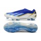 adidas X Crazyfast Snörlösa Elite FG Messi Spark Gen10s - Lucid Blue Blue Burst Vit