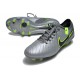 Nike Tiempo Legend X Elite Fotbollssko för gräs Grå Svart Grön