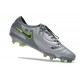 Nike Tiempo Legend X Elite Fotbollssko för gräs Grå Svart Grön