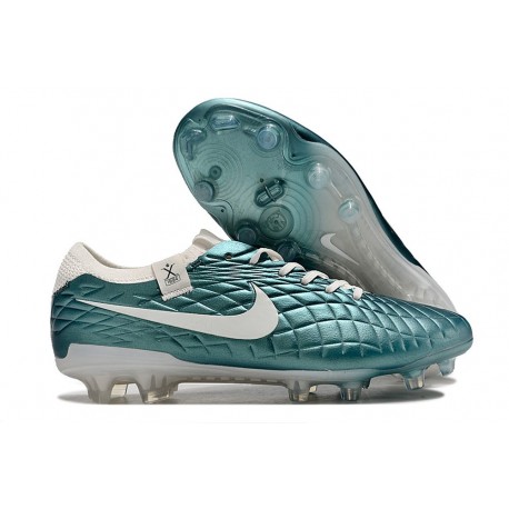Nike Tiempo Legend X Elite Fotbollssko för gräs Emerald - Turkos Vit LIMITED EDITION