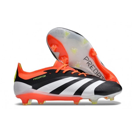 Fotbollsskor adidas Predator 24 Elite FG Solar Energy Svart Vit Röd