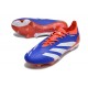 Fotbollsskor adidas Predator 24 Elite FG Blå Vit Röd 