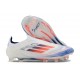 adidas F50 Elite Laceless FG Fotboll Skor Vit Blå Röd