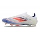 adidas F50 Elite Laceless FG Fotboll Skor Vit Blå Röd