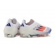 adidas F50 Elite Laceless FG Fotboll Skor Vit Blå Röd