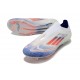 adidas F50 Elite Laceless FG Fotboll Skor Vit Blå Röd