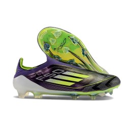 adidas F50 Elite Laceless FG Fotboll Skor Lila Gul