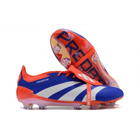 adidas Predator Elite FT FG Fotbollsskor Blå Vit Röd 