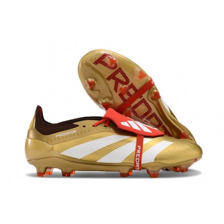 adidas Predator Elite FT FG Fotbollsskor Guld Vit Röd