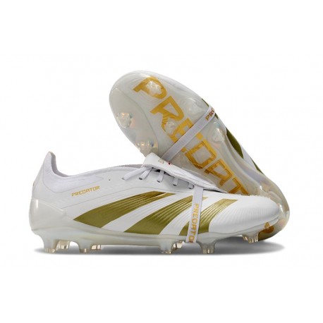 adidas Predator Elite FT FG Fotbollsskor Vit Guld