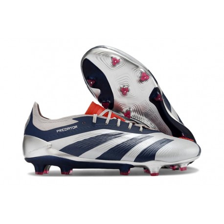 Fotbollsskor adidas Predator 24 Elite FG Silver Svart Röd