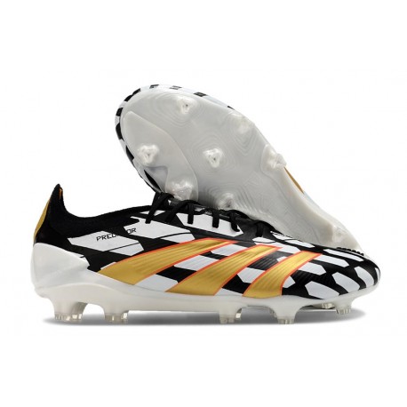 Fotbollsskor adidas Predator 24 Elite FG Svart Vit Guld