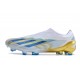 adidas X Crazyfast Snörlösa Elite FG Vit Blå Guld