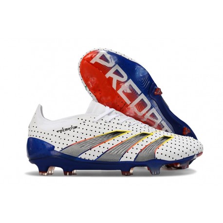 Fotbollsskor adidas Predator 24 Elite FG Vit Grå Blå Röd
