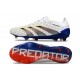 Fotbollsskor adidas Predator 24 Elite FG Vit Grå Blå Röd