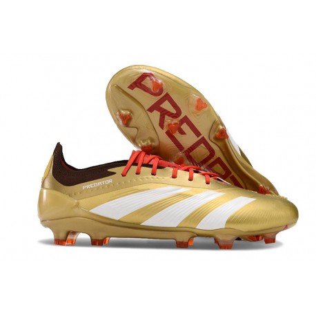 Fotbollsskor adidas Predator 24 Elite FG Guld Vit Röd