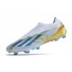 adidas X Crazyfast Snörlösa Elite FG Vit Blå Guld