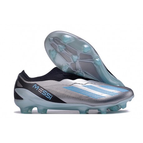 adidas X Crazyfast Snörlösa Elite FG Silver Blå Svart