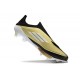 Fotbollsskor för Herrar adidas F50+ Elite Snörlösa FG Guld Svart Vit
