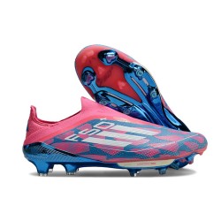 Fotbollsskor för Herrar adidas F50+ Elite Snörlösa FG Blå Vit Rosa