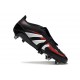 Skor Adidas Predator Elite Tongue FG Svart Grå Röd 