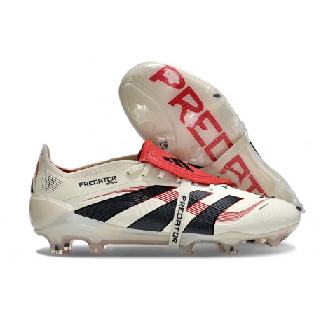 Skor Adidas Predator Elite Tongue FG Beige Svart Röd