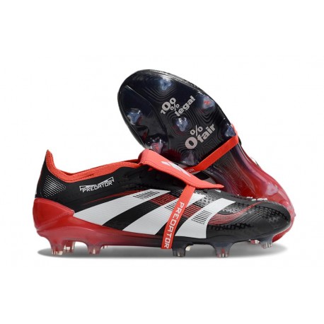 Skor Adidas Predator Elite Tongue FG Svart Vit Röd 