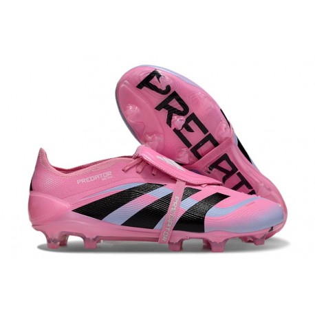 Skor Adidas Predator Elite Tongue FG Rosa Svart