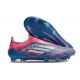 adidas F50 Elite Laceless FG Fotboll Skor Blå Vit Rosa