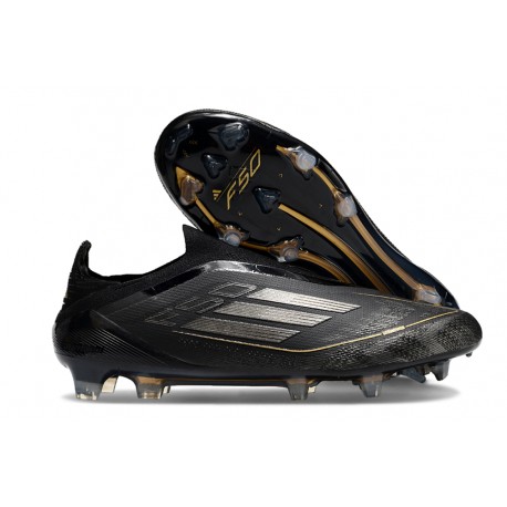 adidas F50 Elite Laceless FG Fotboll Skor Svart