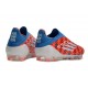 adidas F50 Elite Laceless FG Fotboll Skor Röd Blå Vit