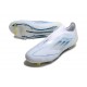 adidas F50 Elite Laceless FG Fotboll Skor Vit Blå