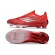 adidas F50 Elite Laceless FG Fotboll Skor Röd Silver