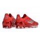 adidas F50 Elite Laceless FG Fotboll Skor Röd Silver