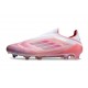 adidas F50 Elite Laceless FG Fotboll Skor Rosa Vit