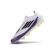 adidas F50 Elite Laceless FG Fotboll Skor X Messi Vit Svart Lila