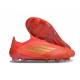 adidas F50 Elite Laceless FG Fotboll Skor Röd Guld
