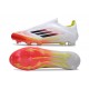 adidas F50 Elite Laceless FG Fotboll Skor Vit Röd Svart