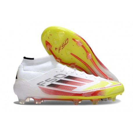adidas F50 Elite Mid FG Vit Röd Gul