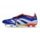 Skor Adidas Predator Elite Tongue FG Blå Vit Röd 