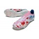 adidas F50 Elite Laceless FG Fotboll Skor Vit Rosa Blå
