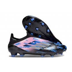 adidas F50 Elite Laceless FG Fotboll Skor Svart Rosa Blå