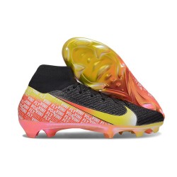 Skor Nike Mercurial Superfly 10 Elite FG Svart Gul Röd Grön 